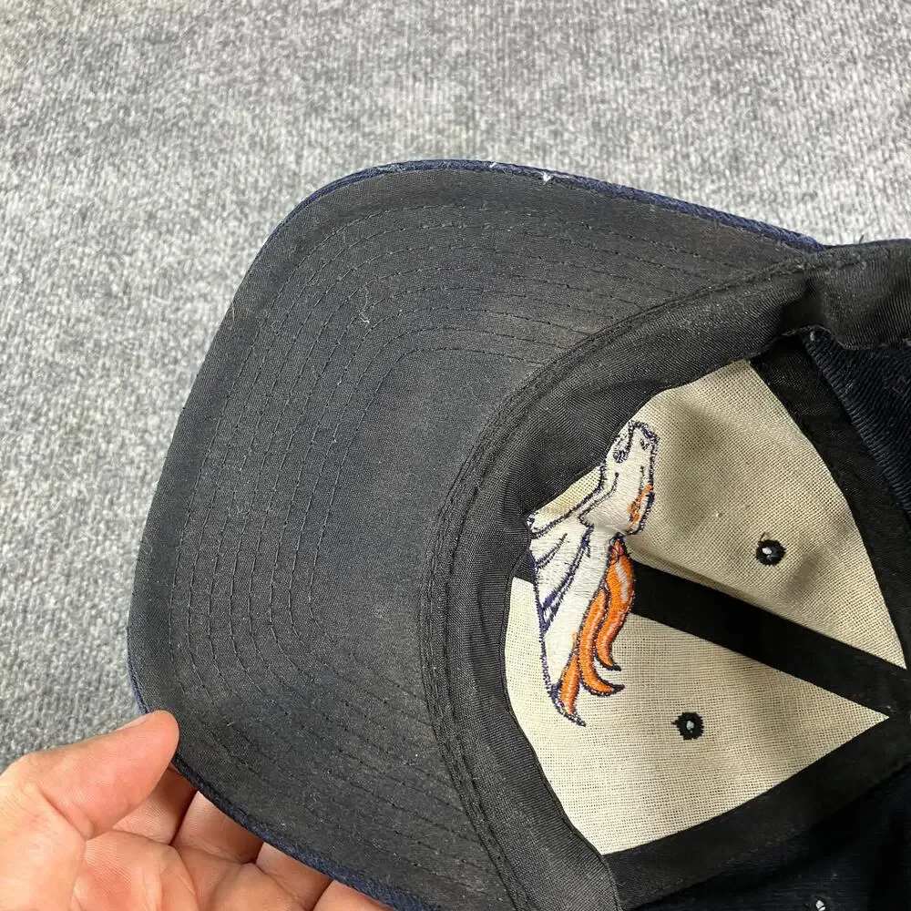Denver Broncos Hat Navy Blue Adjustable Wool Blend NFL Football Cap‎